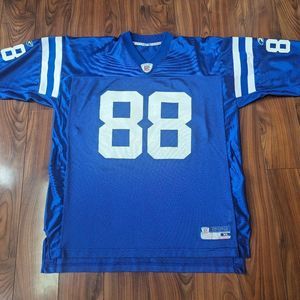 Vintage NFL Men's XL Reebok Marvin Harrison Blue White Jersey Indianapolis Colts